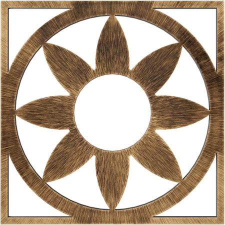 Ekena Millwork Blume Architectural Grade PVC Pierced Ceiling Medallion, Antiqued Bronze, 26"OD x 9"ID x 3/4"P CMPP26BLABZ